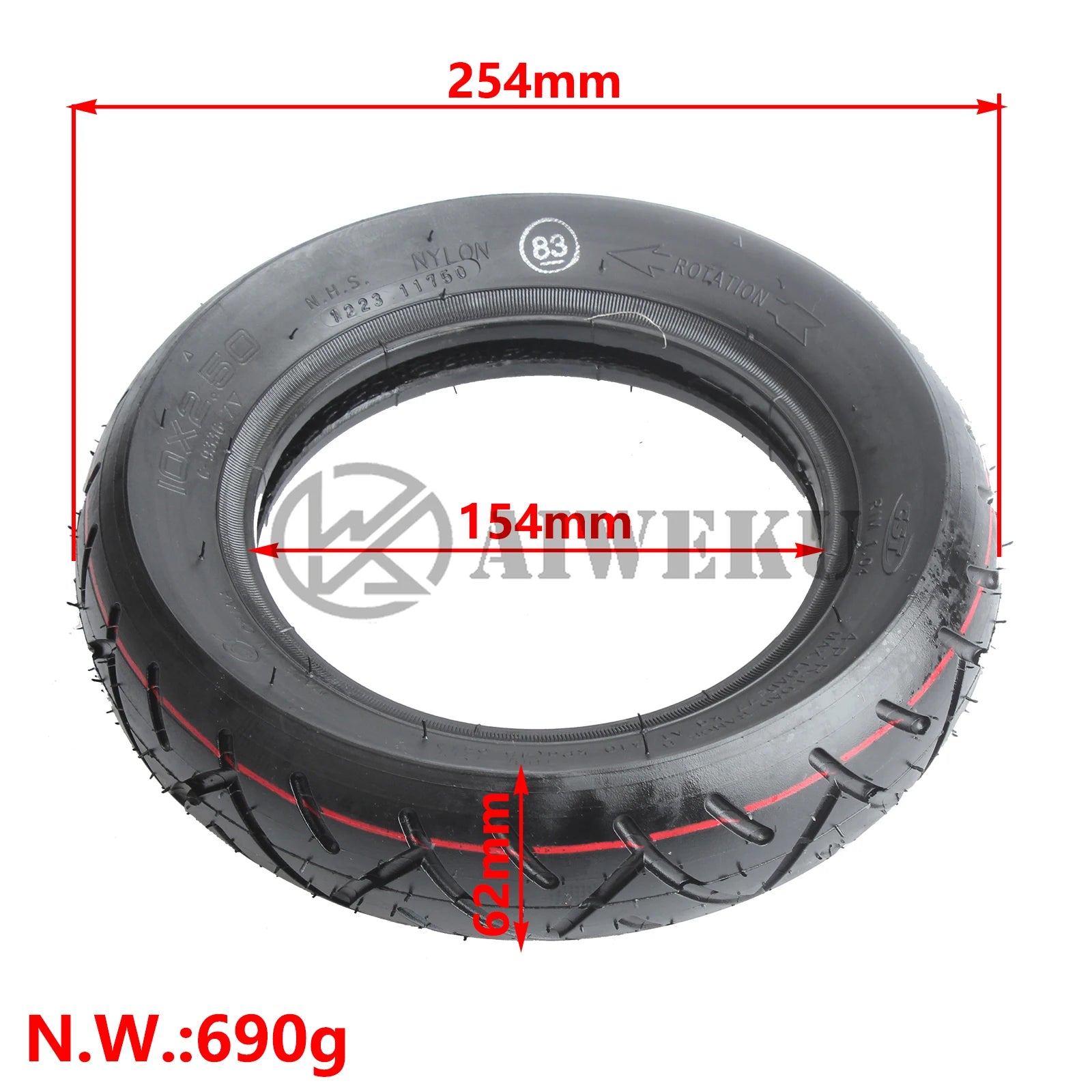 CST 10 inch tyre - ERide Hub