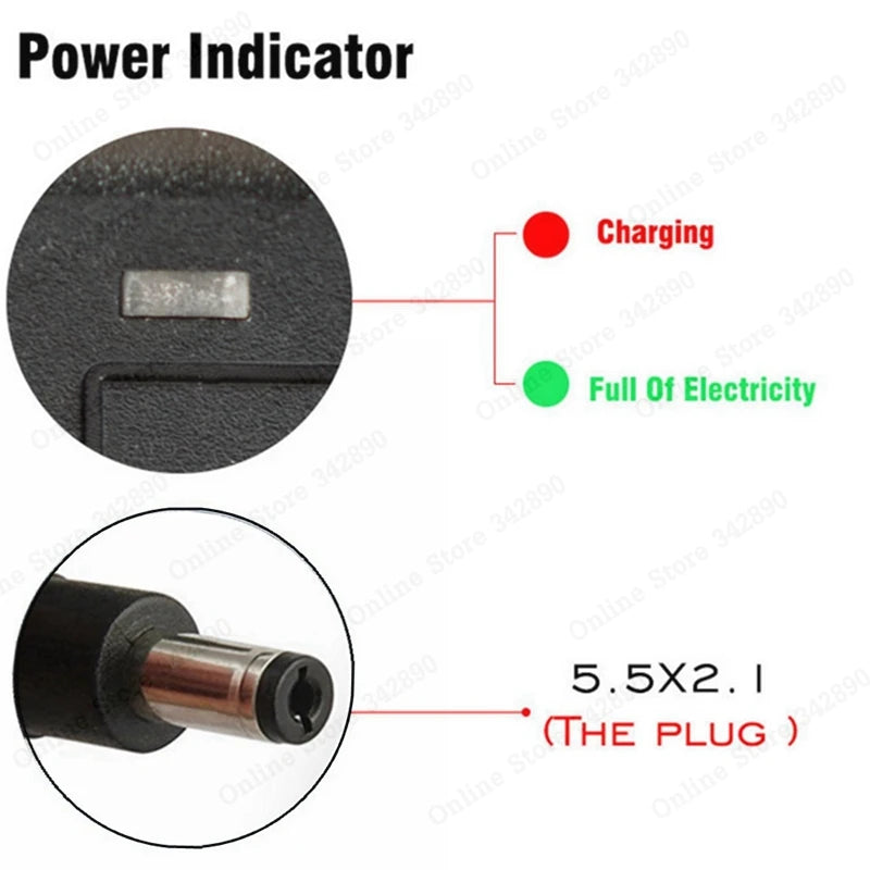 48V 54.6V 2A Standard charger DC Plug - ERide Hub