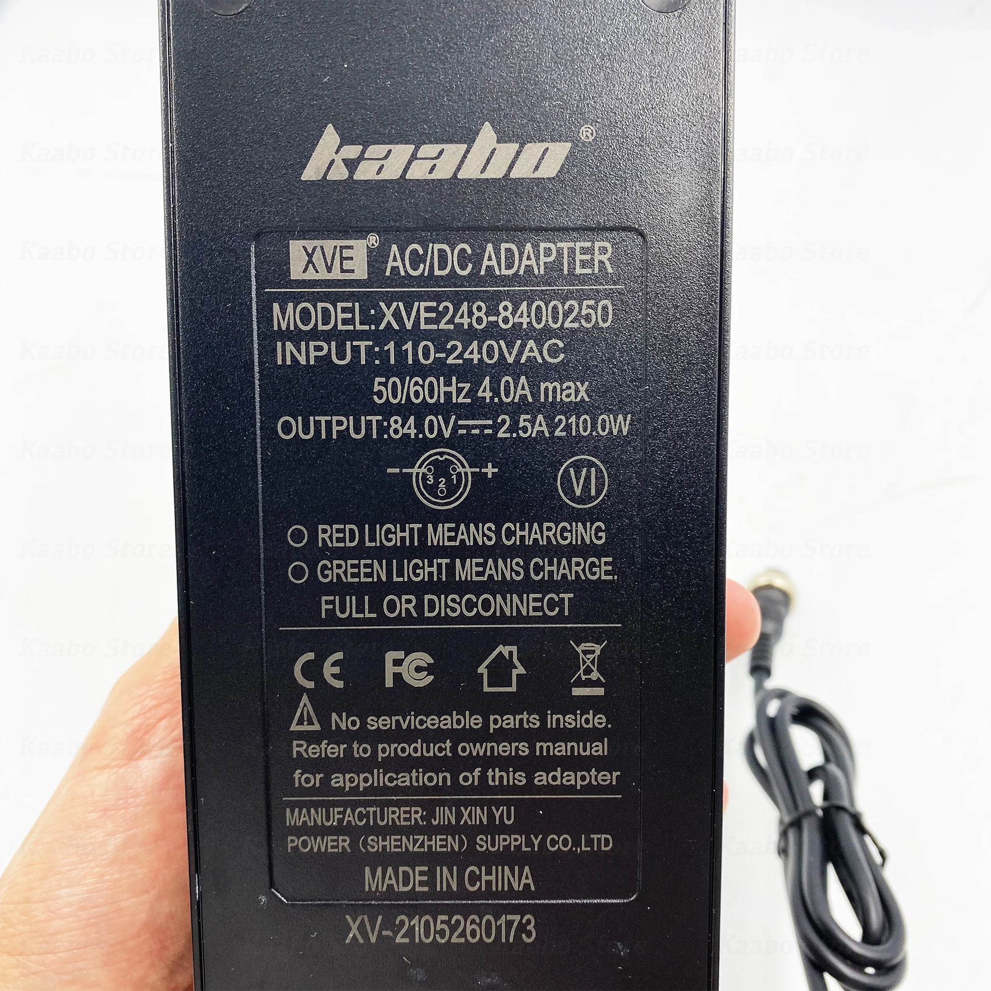 XVE Kaabo Wolf King GT 72V charger 84V at 2.5A - ERide Hub